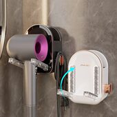 吹风机置物架免打孔卫生间电吹风支架壁挂式 浴室风筒放置架子挂架