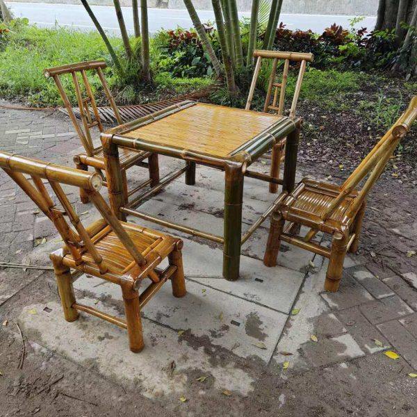 网红户外庭院竹桌椅组合竹编阳台茶桌椅子围炉煮茶火锅桌椅八仙桌,住宅家具,阳台椅,淘宝优惠券,粉丝福利购,淘宝优惠卷