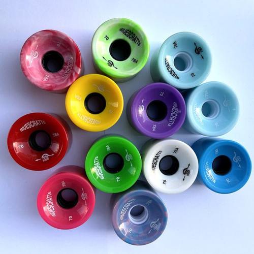 陆地冲浪板PU轮子 滑板长板小鱼板专业减震刷街代步轮70mm公路轮