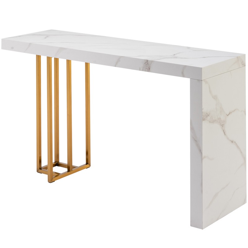 全岩板轻奢长条j吧台桌家用厨房餐桌一体隔断北欧大理石酒吧中岛