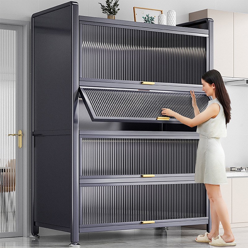 厨房置物架落地多层柜子储物柜碗柜收纳I柜多功能置物柜橱柜餐边