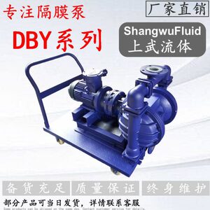 DBY型移动式电动隔膜泵 推车型电动隔膜泵 移动式上料卸料输送泵