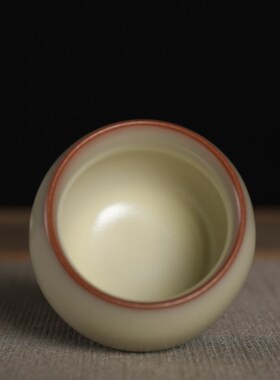 青瓷龙功金哥窑铁胎猪油冻茶杯捧杯叶窑炼手工泉夫茶具陶瓷主人杯