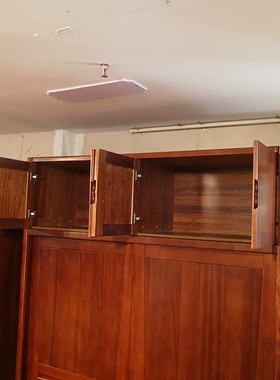 1.755*0.59m实木收纳储物顶箱柜加高乌金色金丝檀色衣柜上顶柜4门