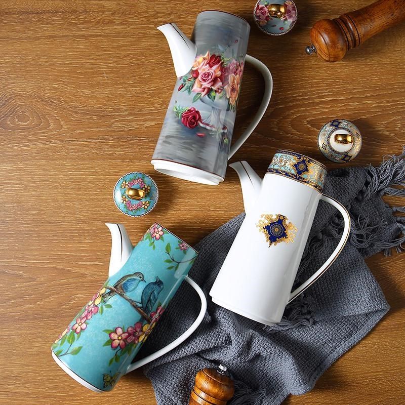 欧式陶瓷防漏油壶醋壶调味瓶酱油瓶醋瓶油瓶套装家用厨房