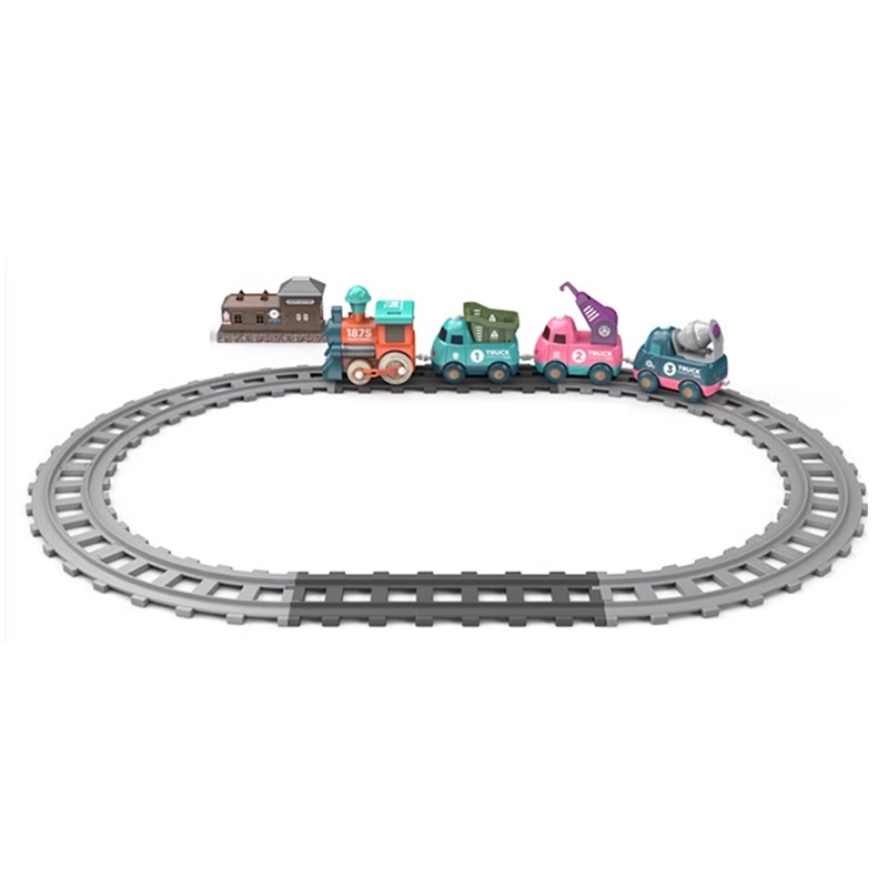 儿童电动小火车轨道玩具益智宝宝卡通滑道儿童男女孩汽车新年礼物