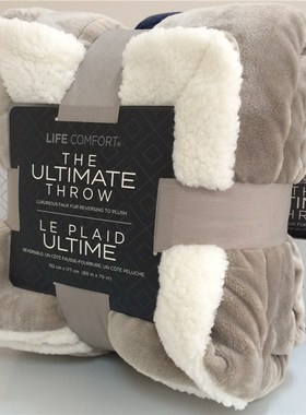 冬季加厚昆凌comfort ultimate羊羔绒午睡沙发毛毯盖被子