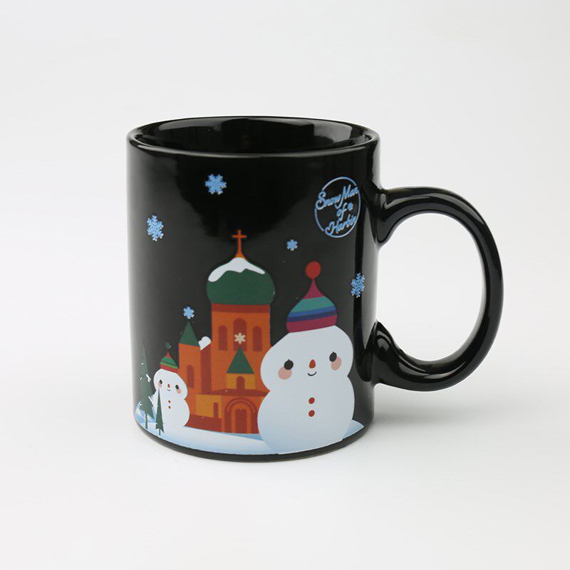 文化创意杯子 星空雪人马克咖啡cup哈尔滨礼物中央大街果戈里书店