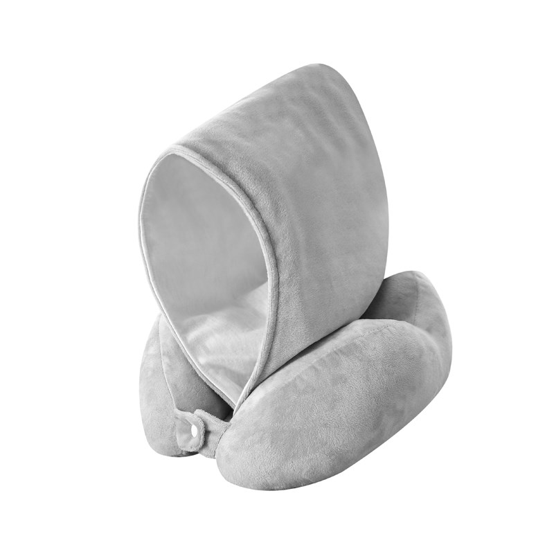 21Nu型枕连帽脖枕颈枕U形靠枕护颈旅行办公室睡觉遮光飞机枕头护