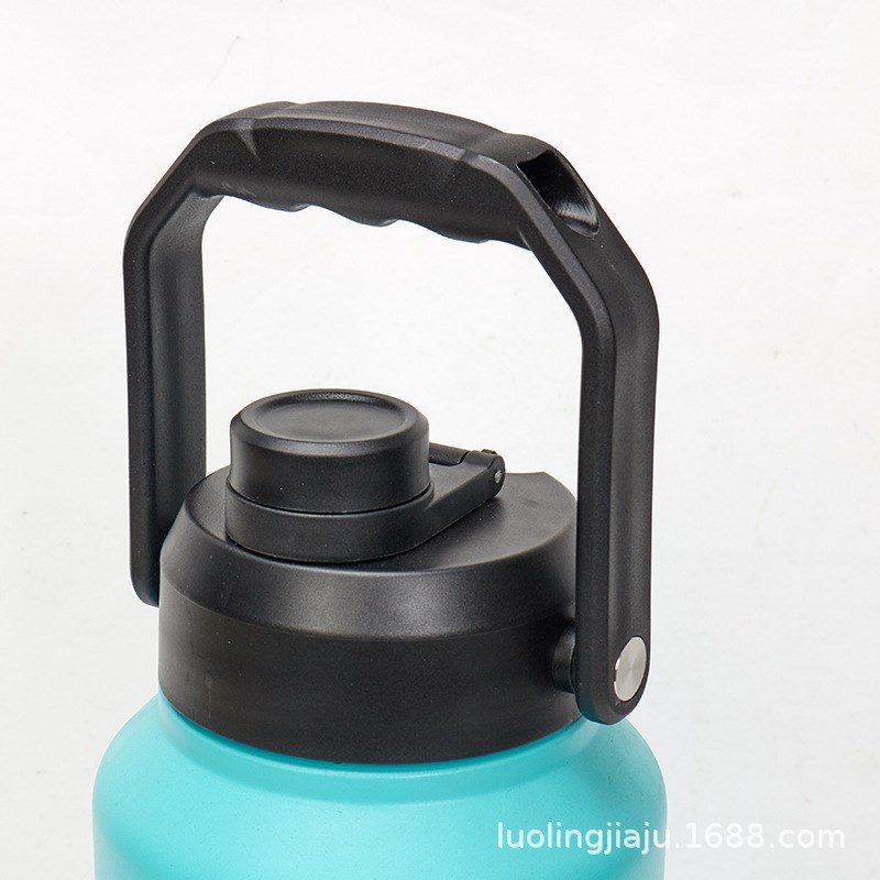 户外不锈钢保冷冰桶3.8L大容量露营便携手提水壶双层运动装冰杯子