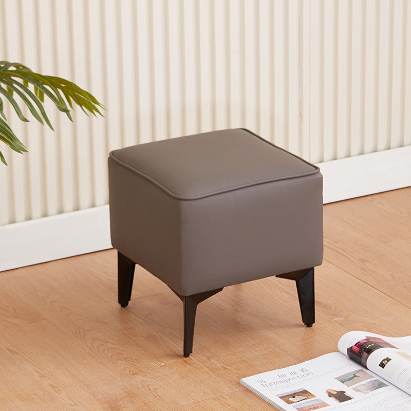 凳子家用轻奢网红小矮凳换鞋凳方凳客厅沙发墩子板凳实木创意皮凳