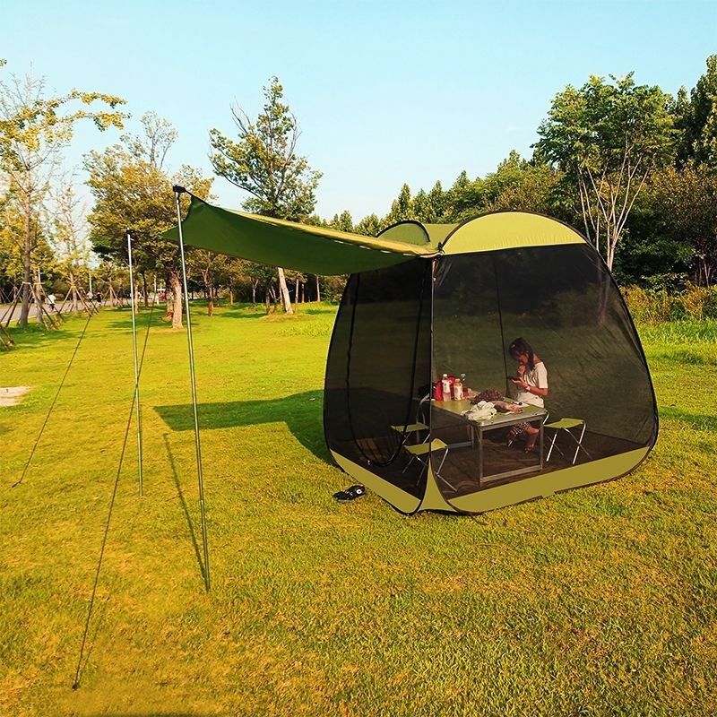 fnH庭院免安装防蚊帐篷户外旅游露营大空间网纱自动快速折叠免搭