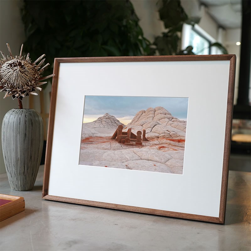 22QR照片打印加相框定 制a4实木相片画框a3洗照片装裱婚纱照挂墙