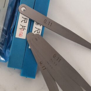 申申塞尺单片轨缝间隙厚薄规钢垫片0.02 0.03 0.04 0.05-1*100mm