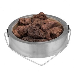 石仔座高温耐火球炉胆燃气烤鸭炉不锈钢内胆火山石架子烧鹅炉配件