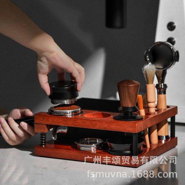 意式咖啡压粉座带渣盒粉渣盒布粉器压粉器底座咖啡机手柄收纳支架,餐饮具,配套器具,淘宝优惠券,粉丝福利购,淘宝优惠卷