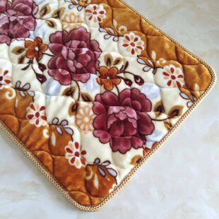 窦房结沙发垫冬季四季红木椅长凳坐垫家用中式加厚毛绒垫子黄色50