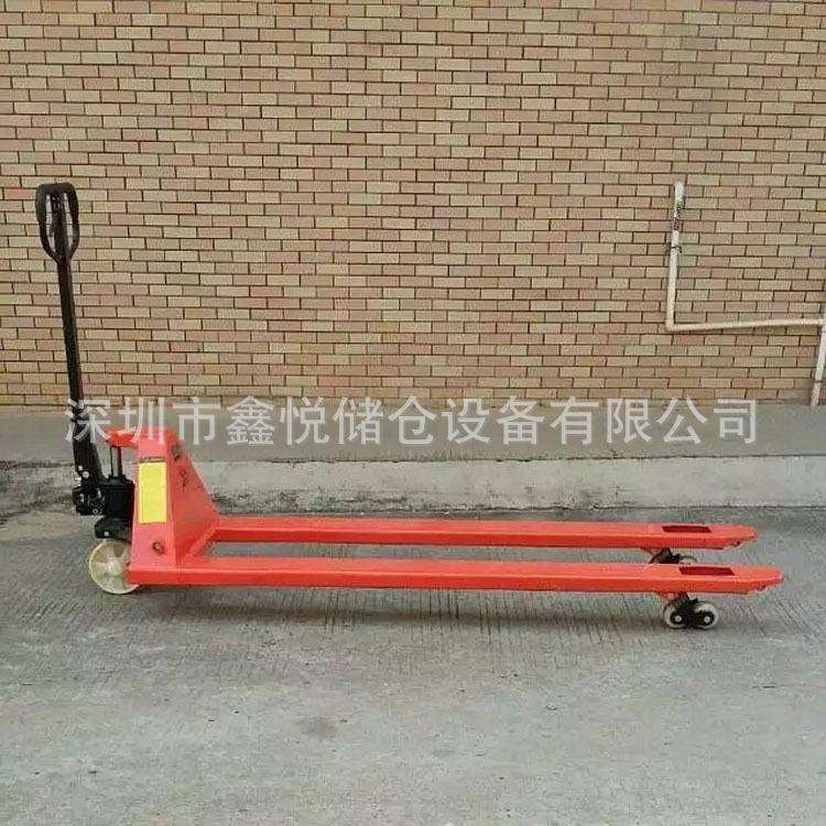 3吨牛力手动叉车 超长型液压搬运车 加长超短型托盘地牛车
