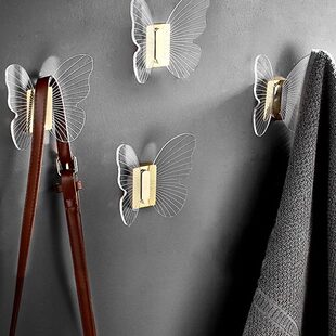 轻奢亚克力衣钩挂钩单个毛巾钩玄关浴室卫生间门后墙壁挂勾免打孔