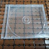 PS塑料 老版 光盘盒 进口 CD盒 碟盒 透明 3对半圆形扣 盒子 方点