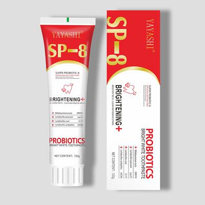 SP-8Toothpaste益生菌美白牙膏祛渍改善黄牙清新口气120g