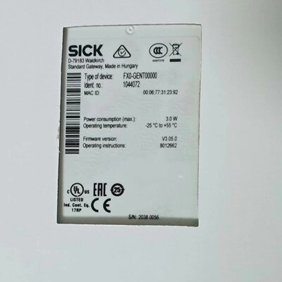 询价SICK西克标准网关 FXO-GENT00000可维修