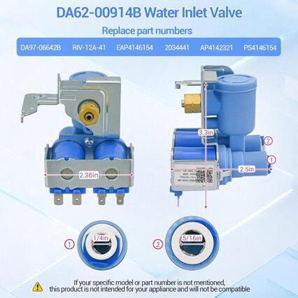 DA62-00914B适用三星冰箱进水阀DA97-06642B 120V冰箱配件电冰箱
