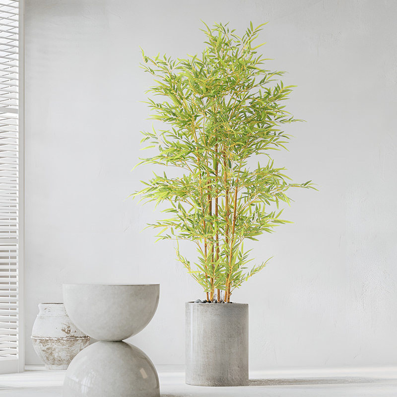 新中式室内禅意造景落地盆栽竹子绿植摆件大型植物盆景仿真植物