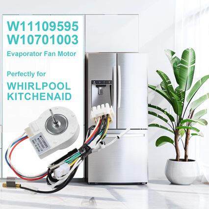 W11109595 W10701003蒸发器风扇电机适用惠而浦KitchenAid冰箱12v