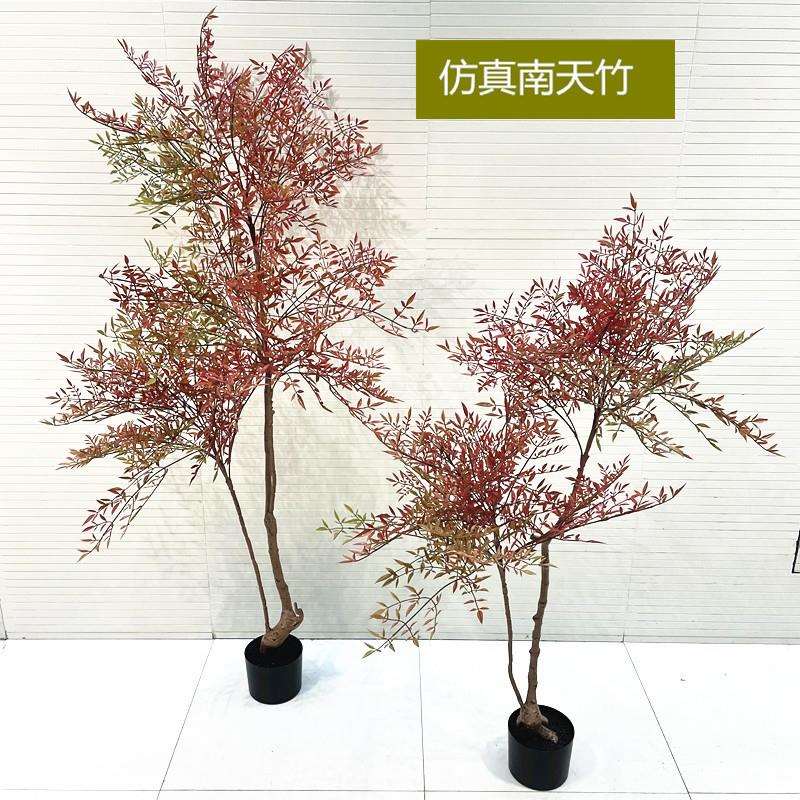 仿真南天竹树绿植盆景厂家直销新款落地盆栽仿真树家居样板房装饰