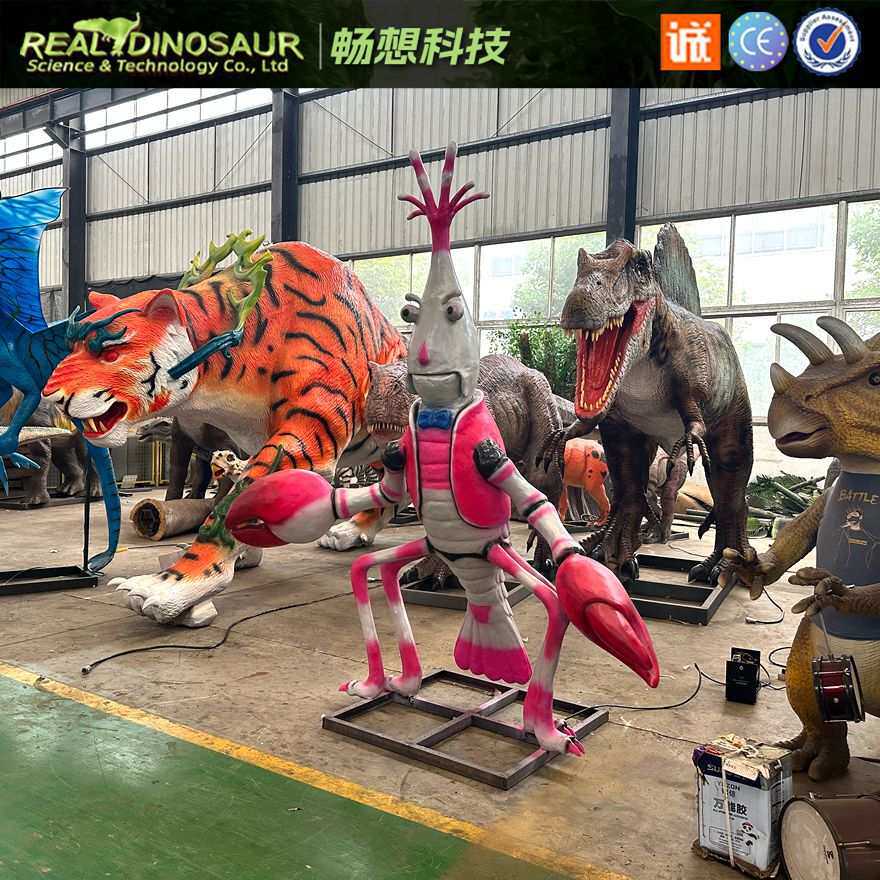 户外发光仿真大螃蟹灯龙虾模型摆件海鲜酒楼雕塑造景亮化装饰挂件
