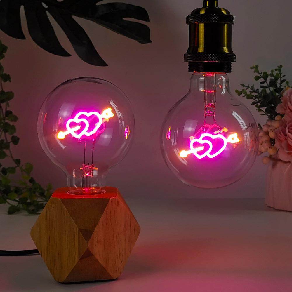复古灯泡艺术装饰灯G95创意爱心丘比特之箭台灯吊灯可调光3W粉色,模玩/动漫/周边/娃圈三坑/桌游,模型制作工具/辅料耗材,淘宝优惠券,粉丝福利购,淘宝优惠卷