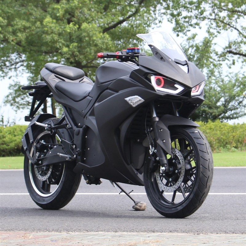 新款R3电动跑车摩托车72V6成人大功率高速趴赛油改电大型长途酷车