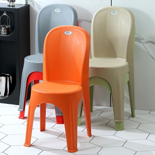 塑料特厚高靠背坐高35-45cm餐桌椅子可叠放休闲茶几椅儿童写字椅