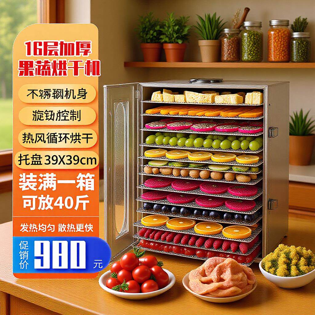跨境干果机家用风干机水果烘干机食品商用蔬菜肉干烤箱 - tb054006657714的小店7出品