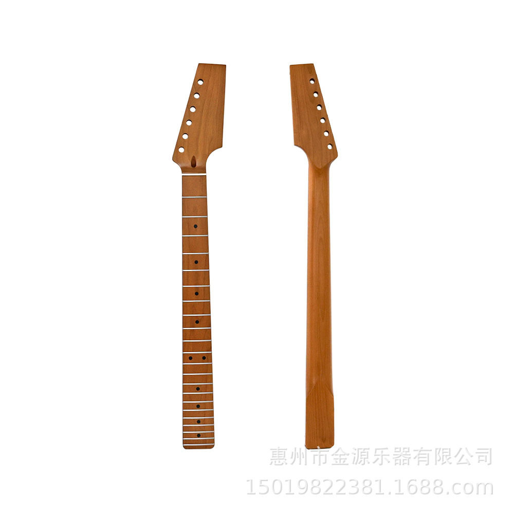 碳化加拿大烤枫木电吉他琴颈22品牛骨枕琴颈可改装ST TL电吉他柄