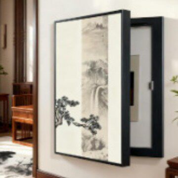 抽象轻奢电表箱装饰画水墨画家和万事兴配电箱挂画电闸遮挡免打孔