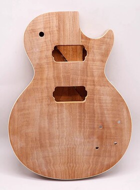 LP琴体虎纹包边琴身 DIY吉他改装琴体奥古木LP电吉他配件