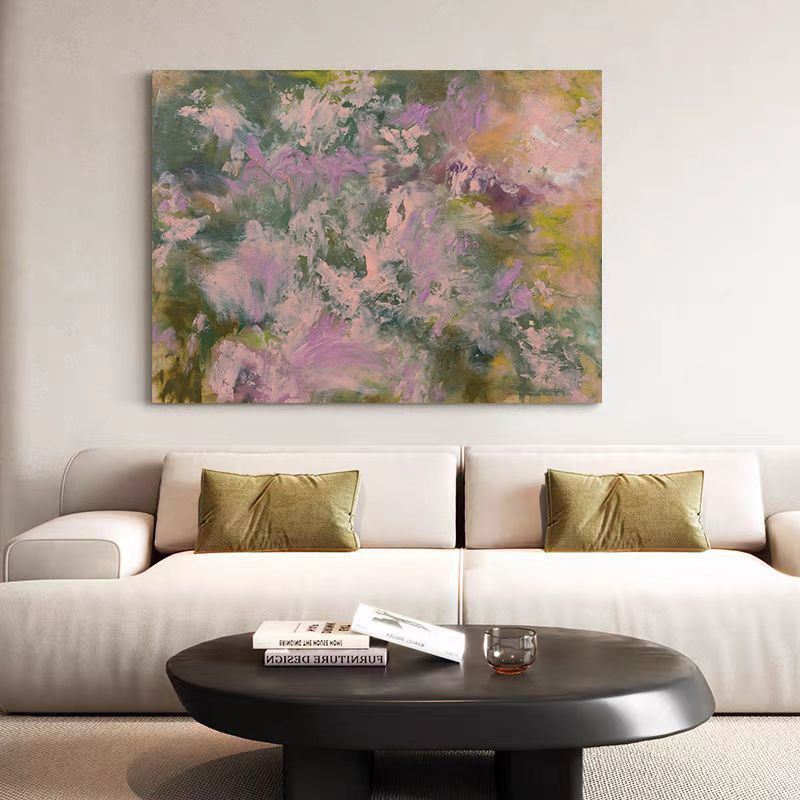 顺丰HW.ART手绘油画《自在顺境》餐厅极简肌理抽象画客厅背景装饰