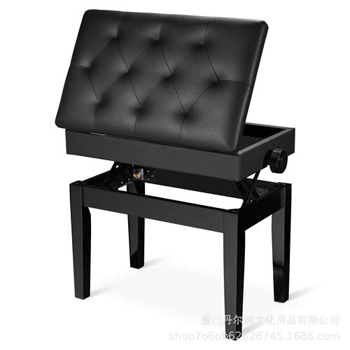 厂家钢琴椅可调节高度升降式键盘凳采用 PU 皮革制成的钢琴椅