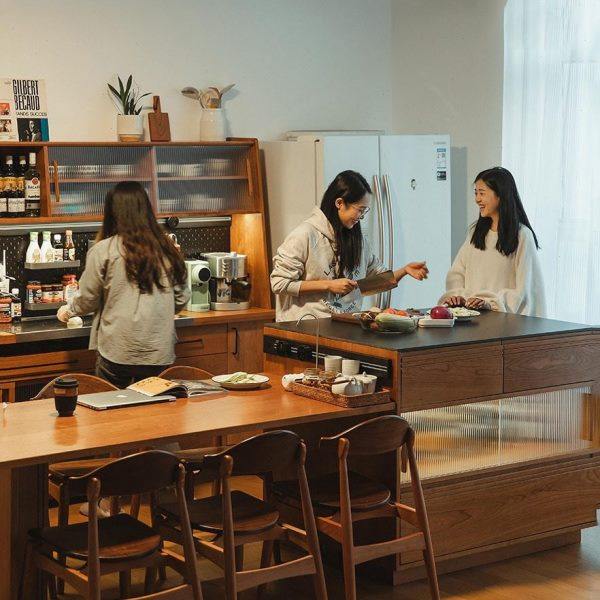 北欧实木岛台家用餐厅岩板料理玻璃操作台厨房简约收纳抽屉储物柜,住宅家具,岛台,淘宝优惠券,粉丝福利购,淘宝优惠卷