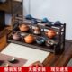 办公桌面茶杯收纳置物架小型博古架茶具整理架台面摆件架茶壶架子