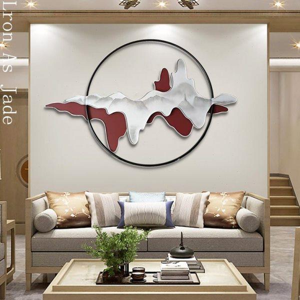 新中式墙面装饰挂件客厅沙发背景墙饰酒店餐厅创意铁艺玄关壁饰画,家居饰品,壁饰,淘宝优惠券,粉丝福利购,淘宝优惠卷