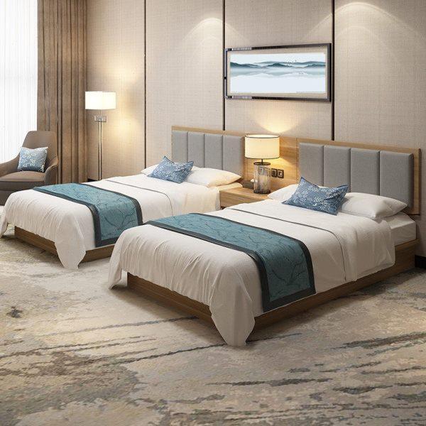 云南酒店床家具标间全套民宿宾馆板式床双人人间简约大床房,商业/办公家具,成套酒店家具,淘宝优惠券,粉丝福利购,淘宝优惠卷