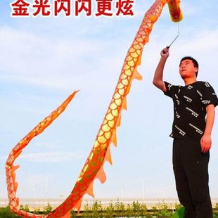 舞龙彩带健身甩甩龙身新款道具儿童广场舞带手耍龙空竹龙表演运动