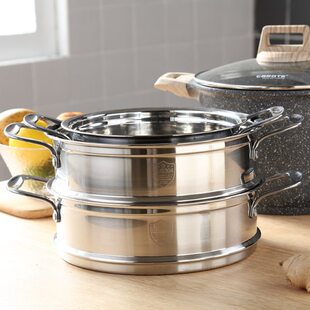 304不锈钢不粘蒸锅家用蒸笼20/22/24cm汤锅蒸格蒸屉蒸馒头的蒸层