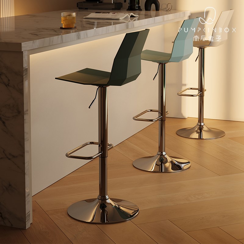 升降高脚凳吧台椅旋n转现代简约吧台凳轻奢家用时尚吧椅前台高脚