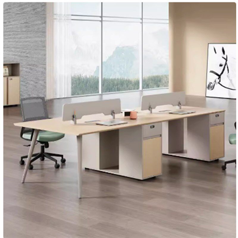 职员办公桌椅组合简l约现代2468四人位屏风工位员工卡位办公室家