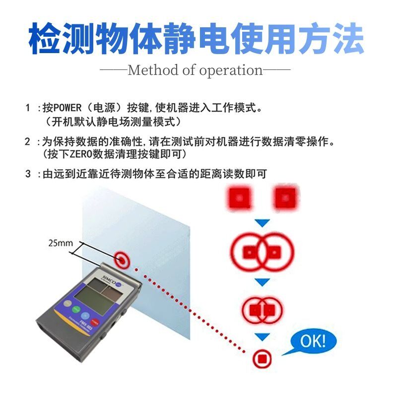 S ION Fmx-003静电测试仪 FMX-004测静电电压检测仪 高精度