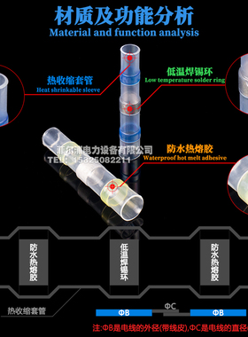 接线神器热缩免压焊锡环接线端子SST-21快速焊接并线管电线接头